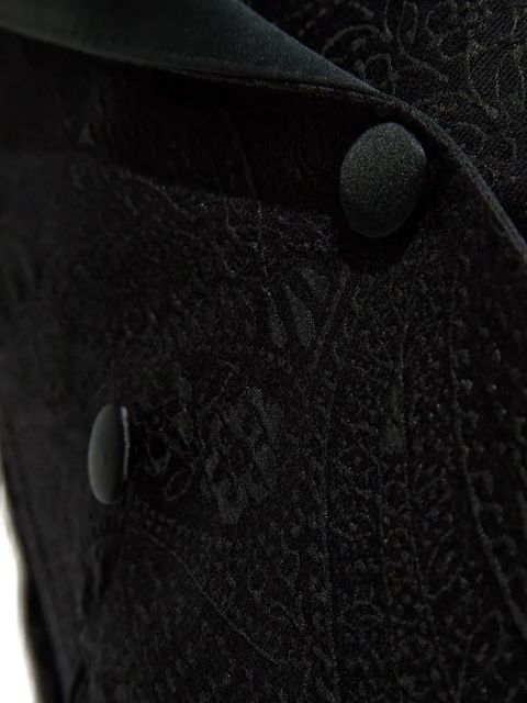 ETRO double-breasted paisley-pattern blazer - Black