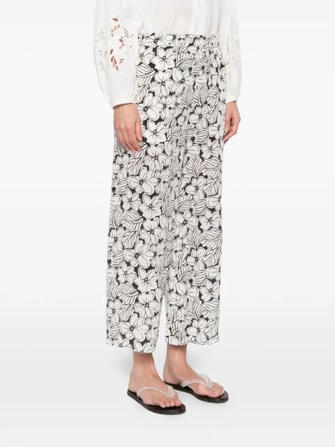 Weekend Max Mara Nirvana floral-pattern trousers - White