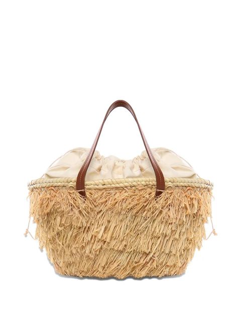 Ruslan Baginskiy Nest straw trim tote bag - Neutrals - zdjęcie produktu nr 2
