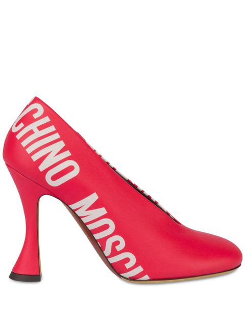 Moschino logo-print pumps - Red - zdjęcie produktu nr 1