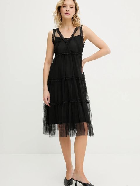 Answear.LAB sukienka kolor czarny mini rozkloszowana - zdjęcie produktu nr 1