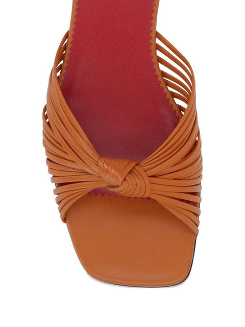 Valentino Garavani knotted leather flat sandals - Neutrals