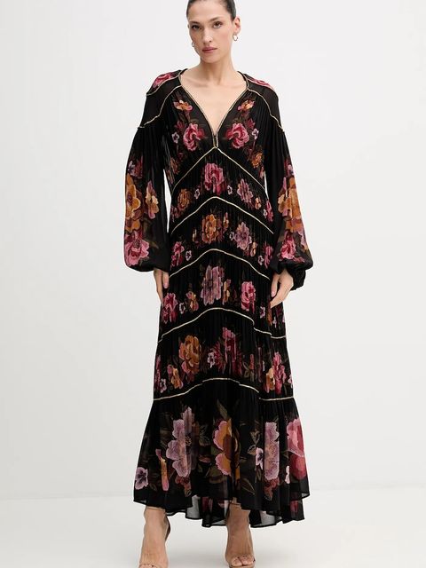 Farm Rio sukienka kolor czarny maxi rozkloszowana 342685 - zdjęcie produktu nr 1