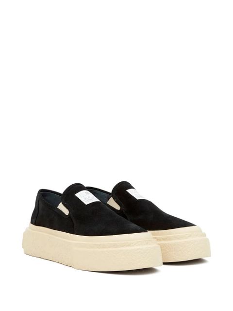 MM6 Maison Margiela numbers-motif slip-on sneakers - Black