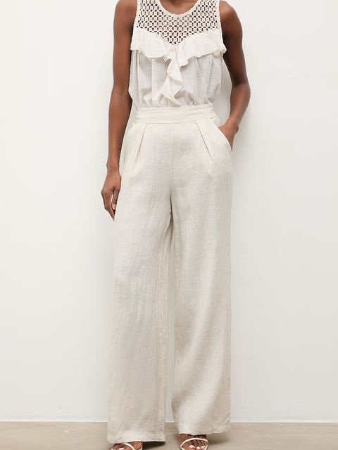 Answear.LAB spodnie damskie lniane