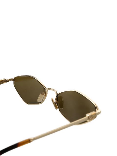 Miu Miu Eyewear geometric-frame sunglasses - Brown