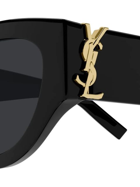 Saint Laurent Eyewear oval-frame sunglasses - Black - zdjęcie produktu nr 2