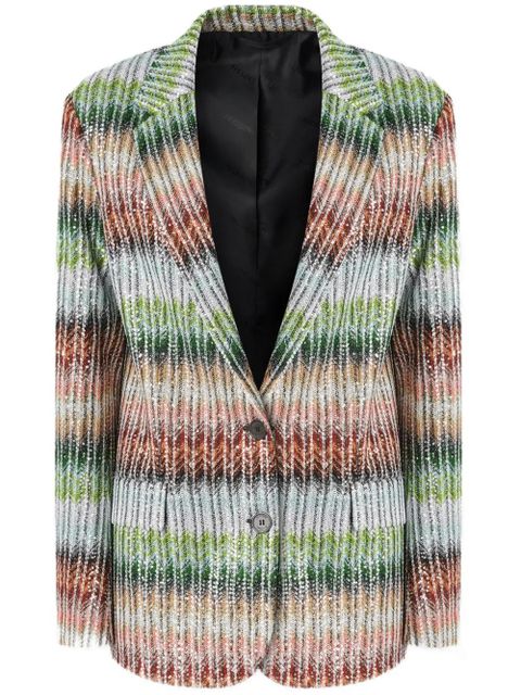 Missoni zigzag-woven blazer - Green - zdjęcie produktu nr 1