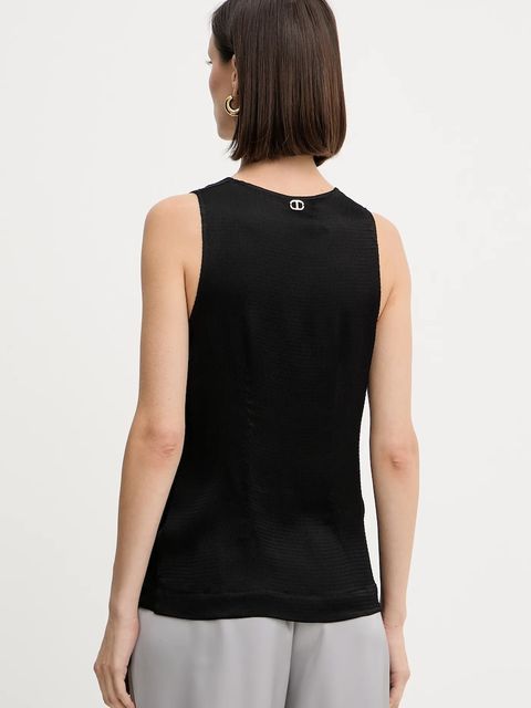 Twinset bluzka damska kolor czarny gładka 252TP2363