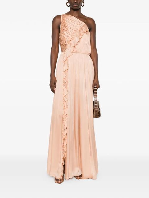 Ulla Johnson Aisha ruffled one-shoulder maxi dress - Neutrals - zdjęcie produktu nr 2