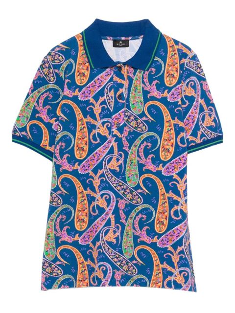 ETRO paisley collared polo top - Blue - zdjęcie produktu nr 1