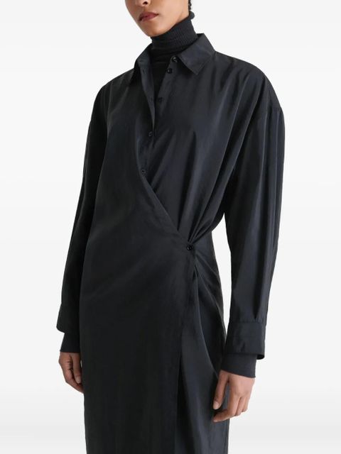 LEMAIRE twisted-detail midi dress - Black