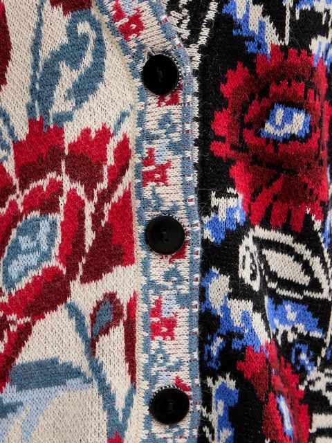 Farm Rio kardigan z domieszką wełny damski kolor czarny ciepły 345841