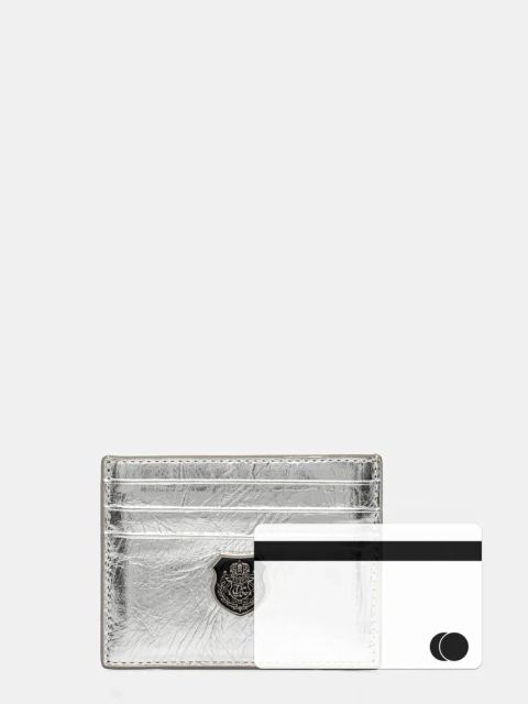 The Kooples etui na karty skórzane kolor srebrny AFPM30000K