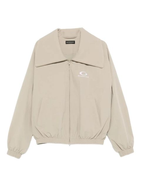 Balenciaga logo zip jacket - Neutrals - zdjęcie produktu nr 1