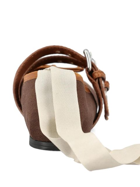 Miu Miu buckled-fastening ballerina shoes - Brown - zdjęcie produktu nr 1