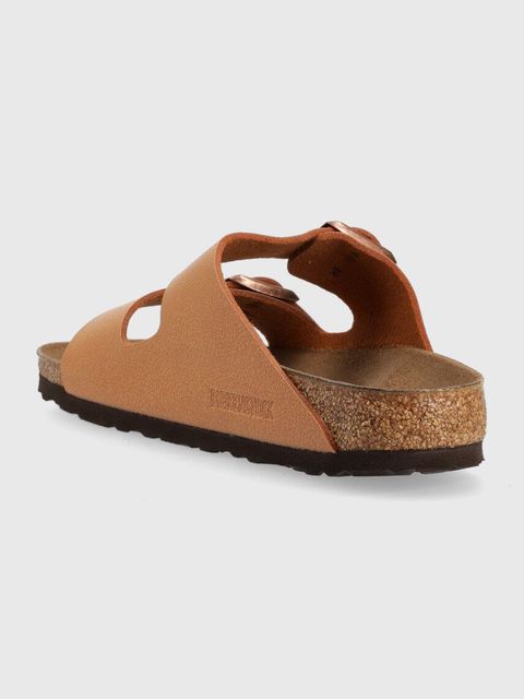 Birkenstock klapki Arizona damskie kolor brązowy 1025046