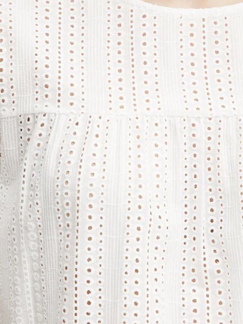 Weekend Max Mara bluzka bawełniana damska kolor biały gładka 2515941072600