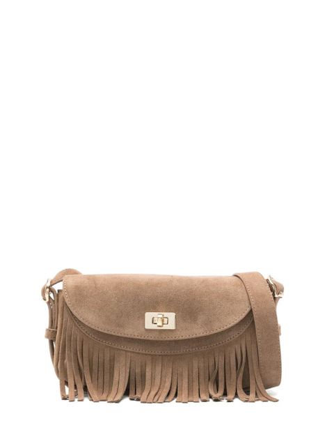 SANDRO mini fringed crossbody bag - Brown - zdjęcie produktu nr 1