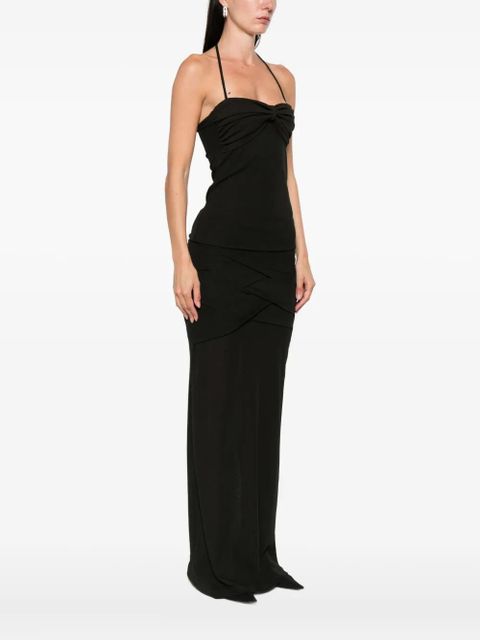 Nanushka Rissa halterneck jersey top - Green