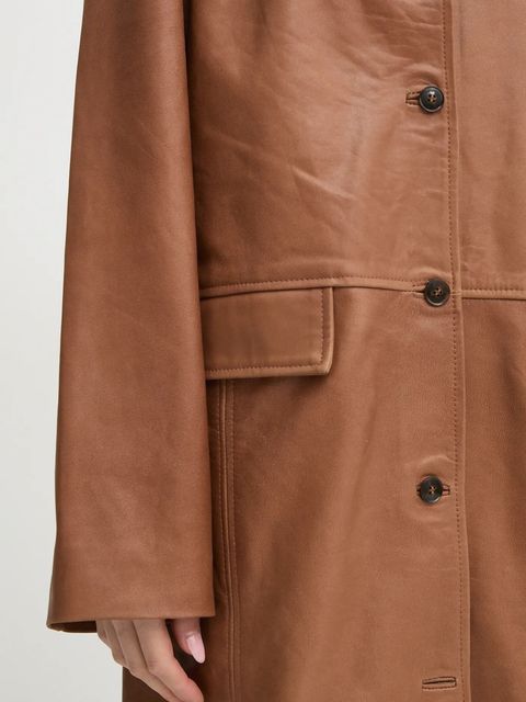 Herskind płaszcz skórzany Halston