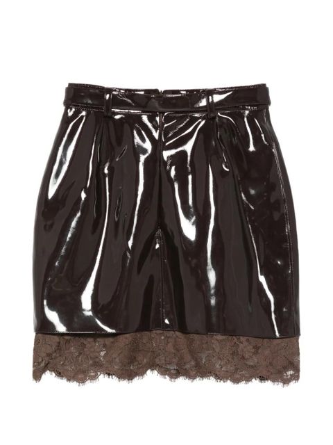Rowen Rose belted lace mini skirt - Brown - zdjęcie produktu nr 2