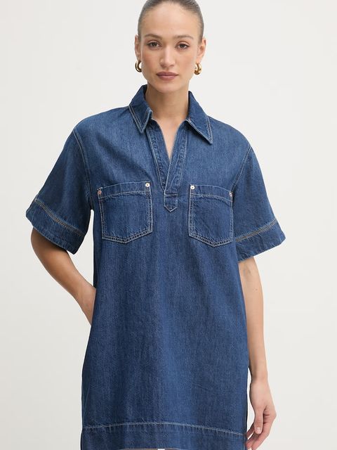 BOSS Orange sukienka jeansowa C POLO DRESS - zdjęcie produktu nr 2