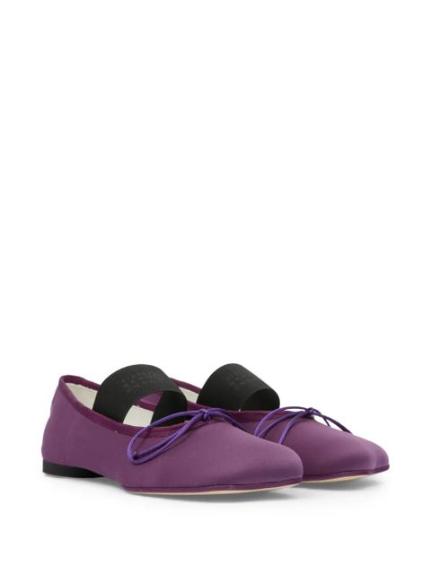 MM6 Maison Margiela Anatomic Numeric bow-detail ballet flats - Purple - zdjęcie produktu nr 2