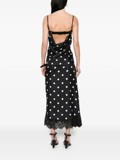 Sportmax polka-dot maxi dress - Black