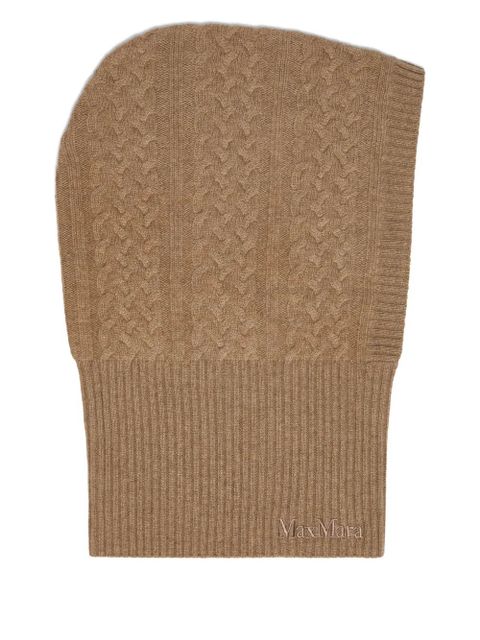 Max Mara Romana cable-knit balaclava - Brown - zdjęcie produktu nr 1