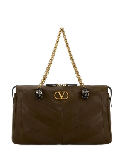 Valentino Garavani medium Panthea V-logo tote bag - Brown - zdjęcie produktu nr 1