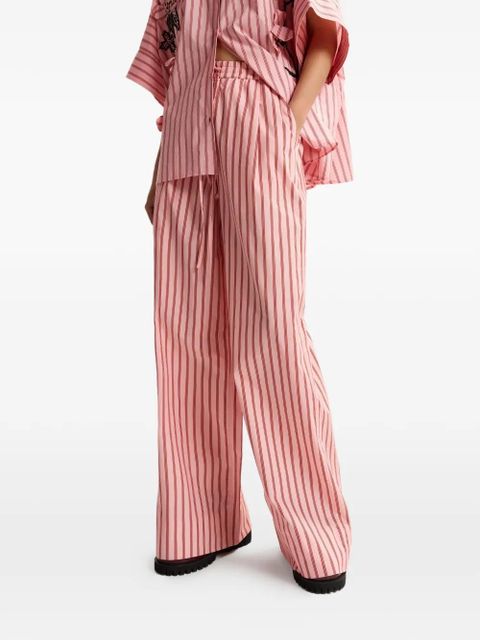 Essentiel Antwerp striped drawstring-waist trousers - Pink