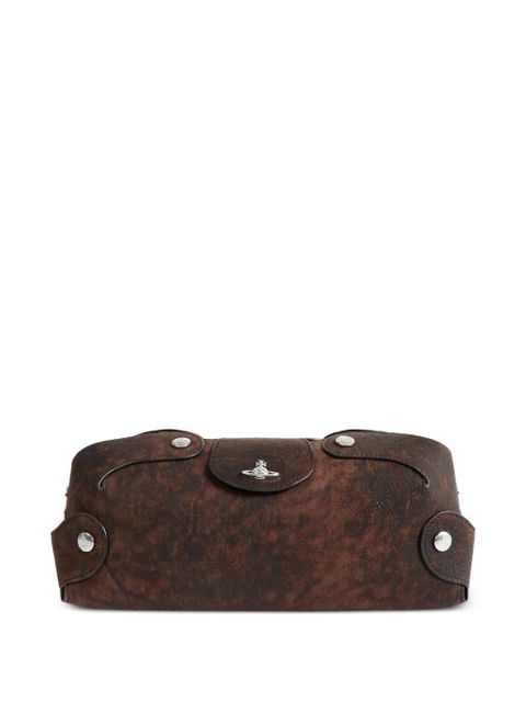 Vivienne Westwood Wilma buttoned clutch bag - Brown - zdjęcie produktu nr 1