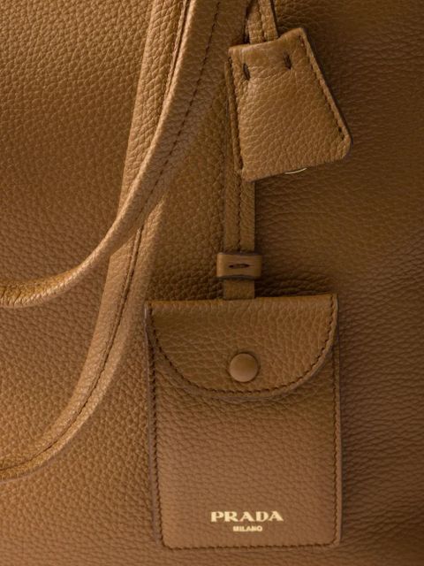 Prada large leather tote bag - Brown
