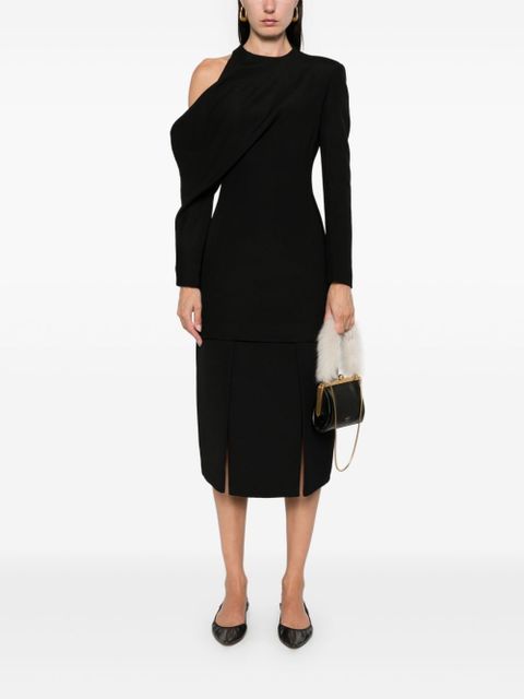 KHAITE Kidd midi skirt - Black