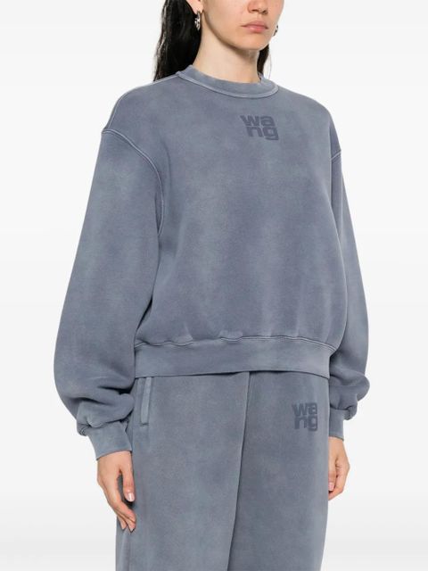 Alexander Wang logo-embossed sweatshirt - Blue