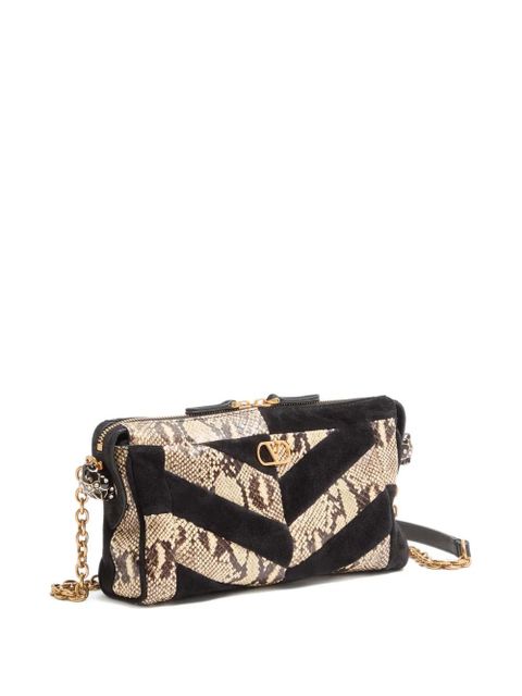 Valentino Garavani small Panthea chevron-pattern crossbody bag - Black - zdjęcie produktu nr 2