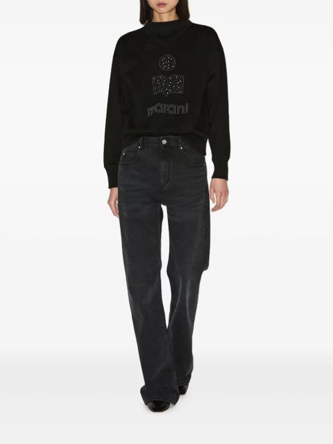 MARANT ÉTOILE Moby studded-logo sweatshirt - Black - zdjęcie produktu nr 2