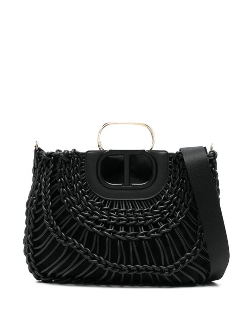 TWINSET braided tote bag - Black - zdjęcie produktu nr 1