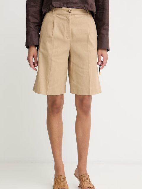 Pinko bermudy damskie z lnem - zdjęcie produktu nr 1