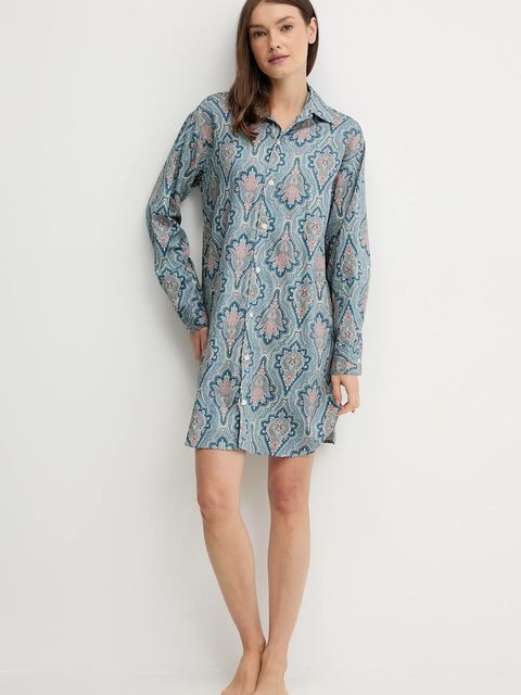 Lauren Ralph Lauren koszula nocna damska kolor niebieski ILN32476