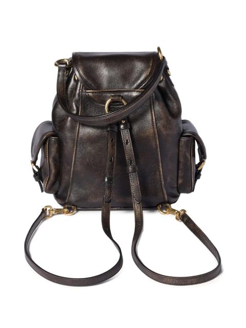 Miu Miu buckle-fastening medium backpack - Brown - zdjęcie produktu nr 2