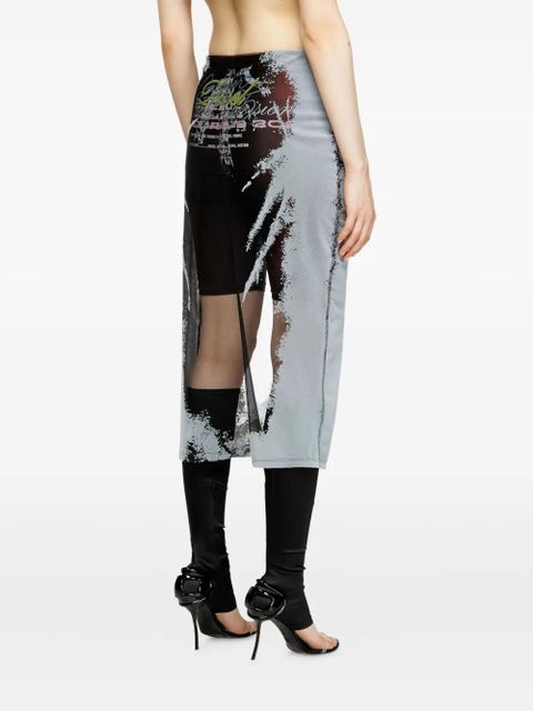 Diesel Remaster Capsule O-Lyac midi skirt - Black