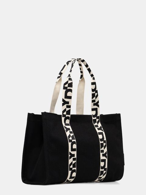Dkny torebka bawełniana kolor czarny R54AGO39