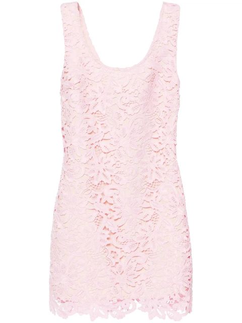 Self-Portrait guipure-lace sleeveless minidress - Pink - zdjęcie produktu nr 1