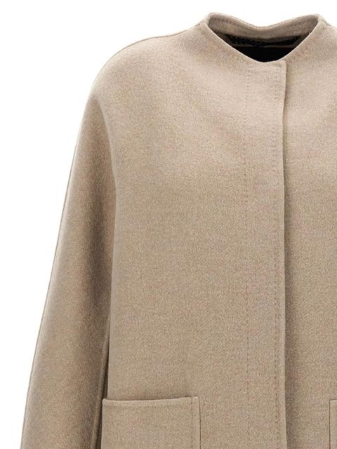 Max Mara patch-pocket cashmere coat - Neutrals