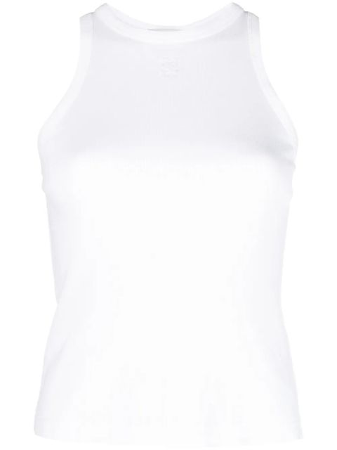 SANDRO logo-embroidered ribbed tank top - White - zdjęcie produktu nr 1