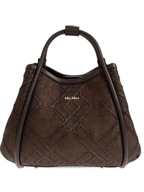 Max Mara extra-small Marine woven tote bag - Brown - zdjęcie produktu nr 1