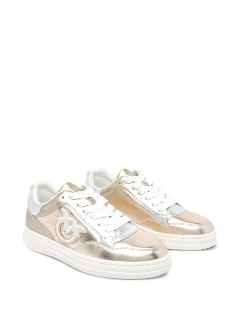 PINKO metallic logo-detail sneakers - Neutrals - zdjęcie produktu nr 2