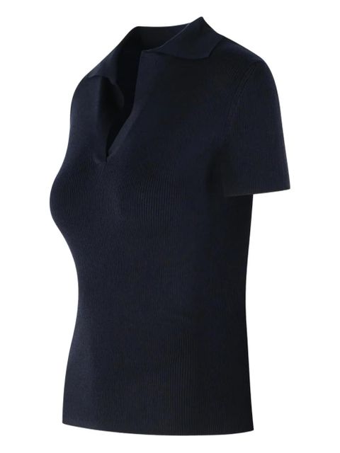 Max Mara Albero ribbed polo top - Blue